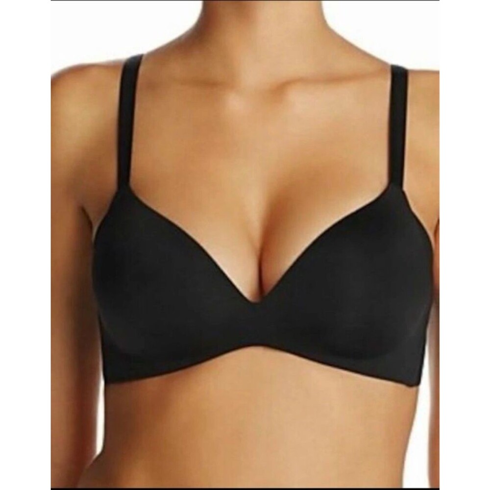 Wacoal Black Ultimate Side Smoother Wireless Bra Size 38DD Molded Cups 852281
